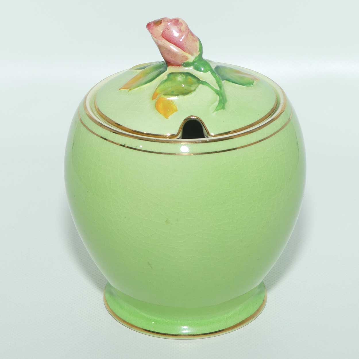 Royal Winton Rosebud on Green honey pot