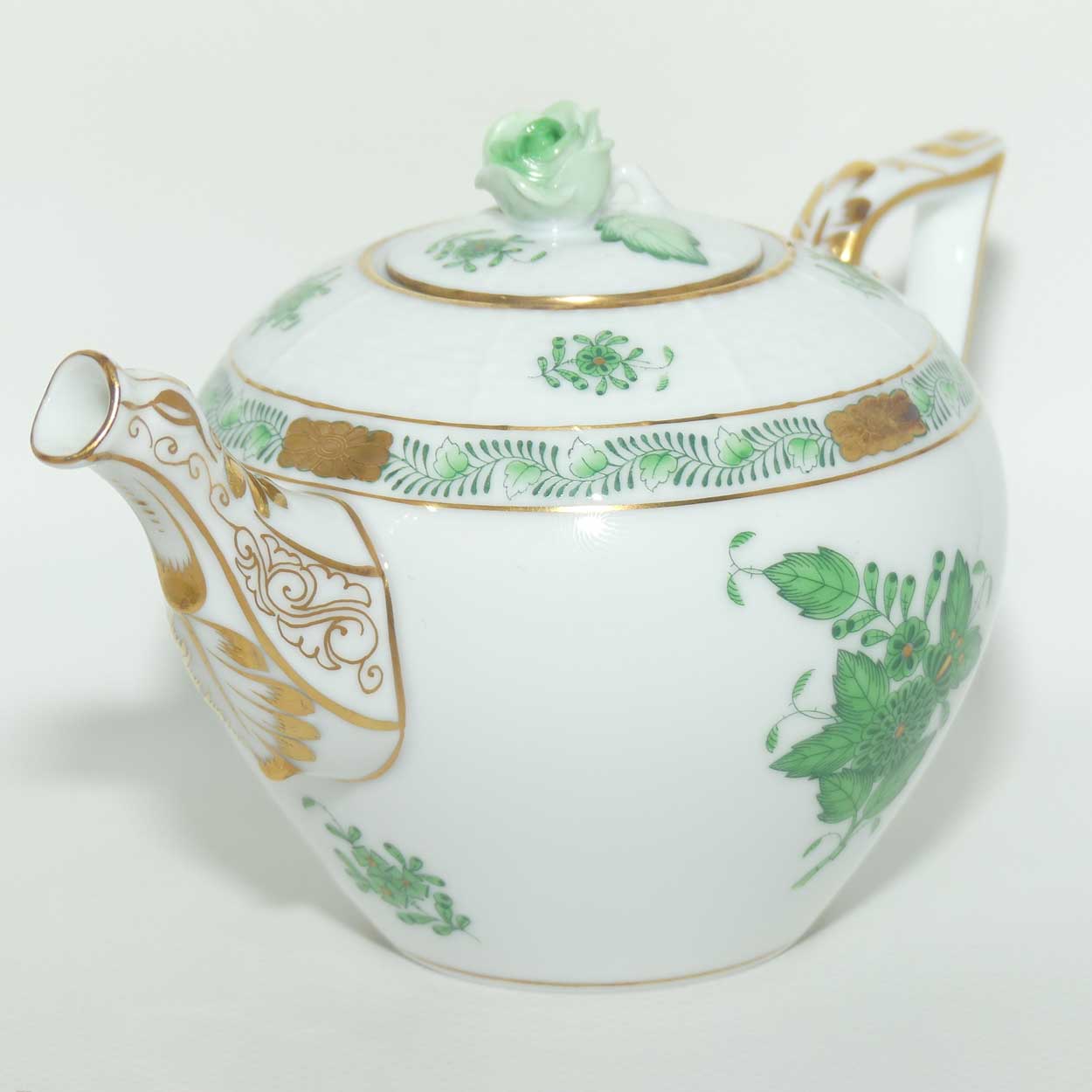 Herend Hungary Chinese Bouquet pattern | Apponyi Green | tea pot