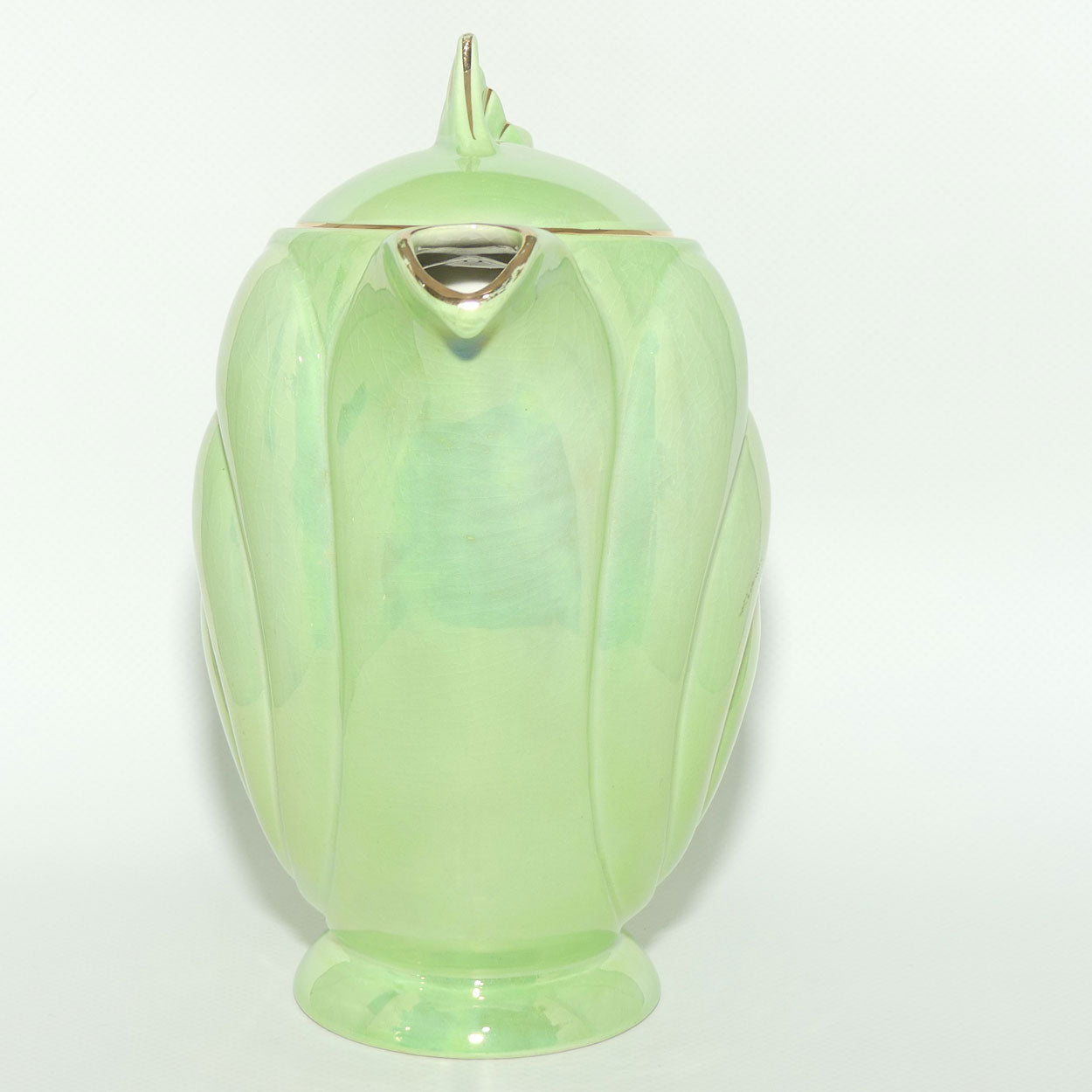 Maling Green Lustre glaze Shell design coffee pot