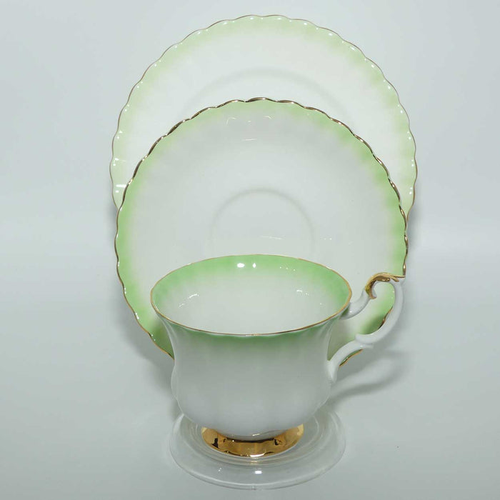 Royal Albert Bone China Rainbow series trio | Green | Montrose shape