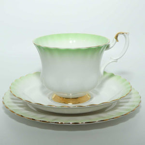 Royal Albert Bone China Rainbow series trio | Green | Montrose shape