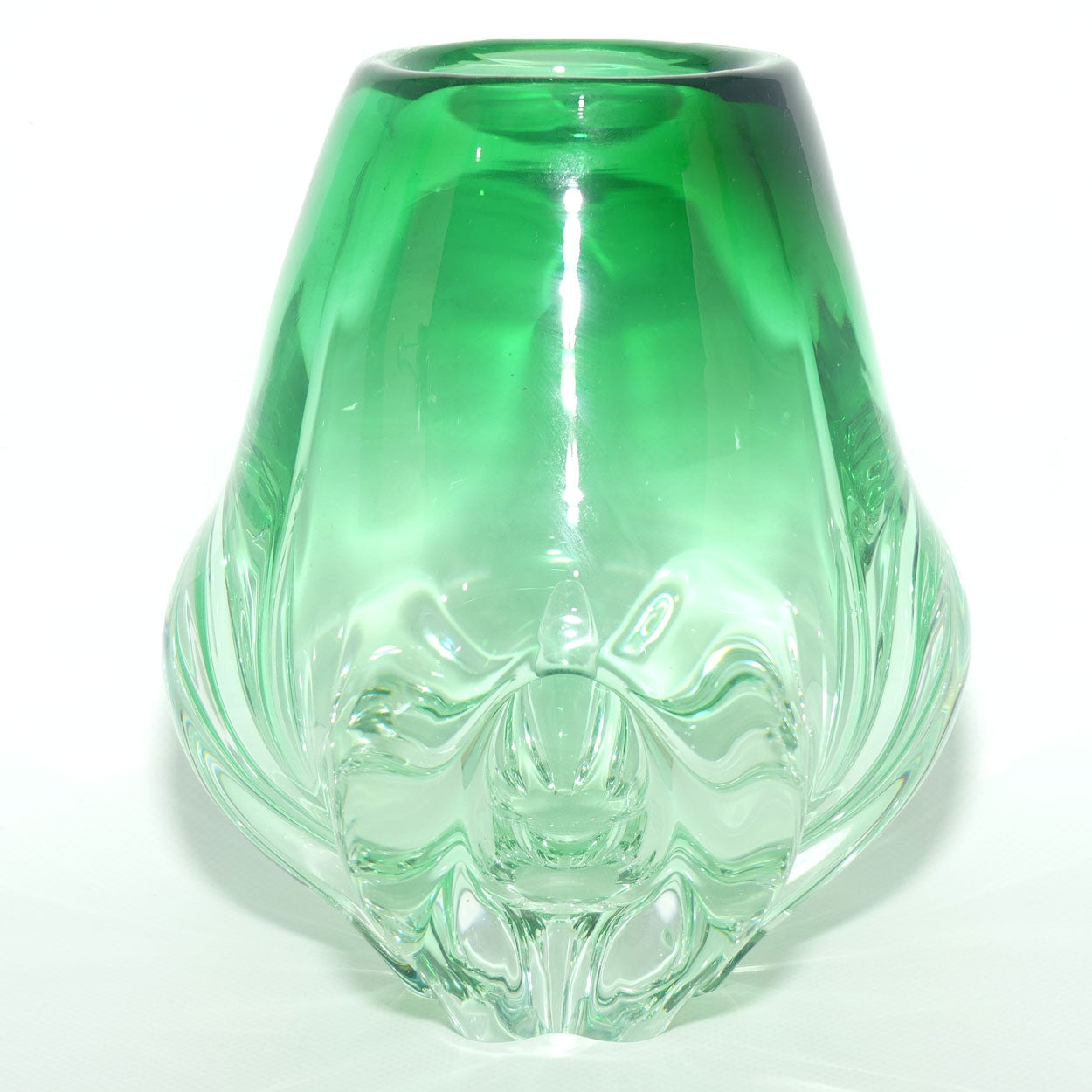 Heavy form Sea Green Art Glass vase | possible Murano