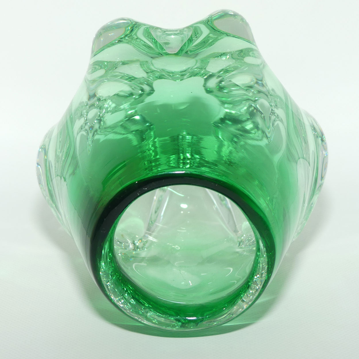 Heavy form Sea Green Art Glass vase | possible Murano