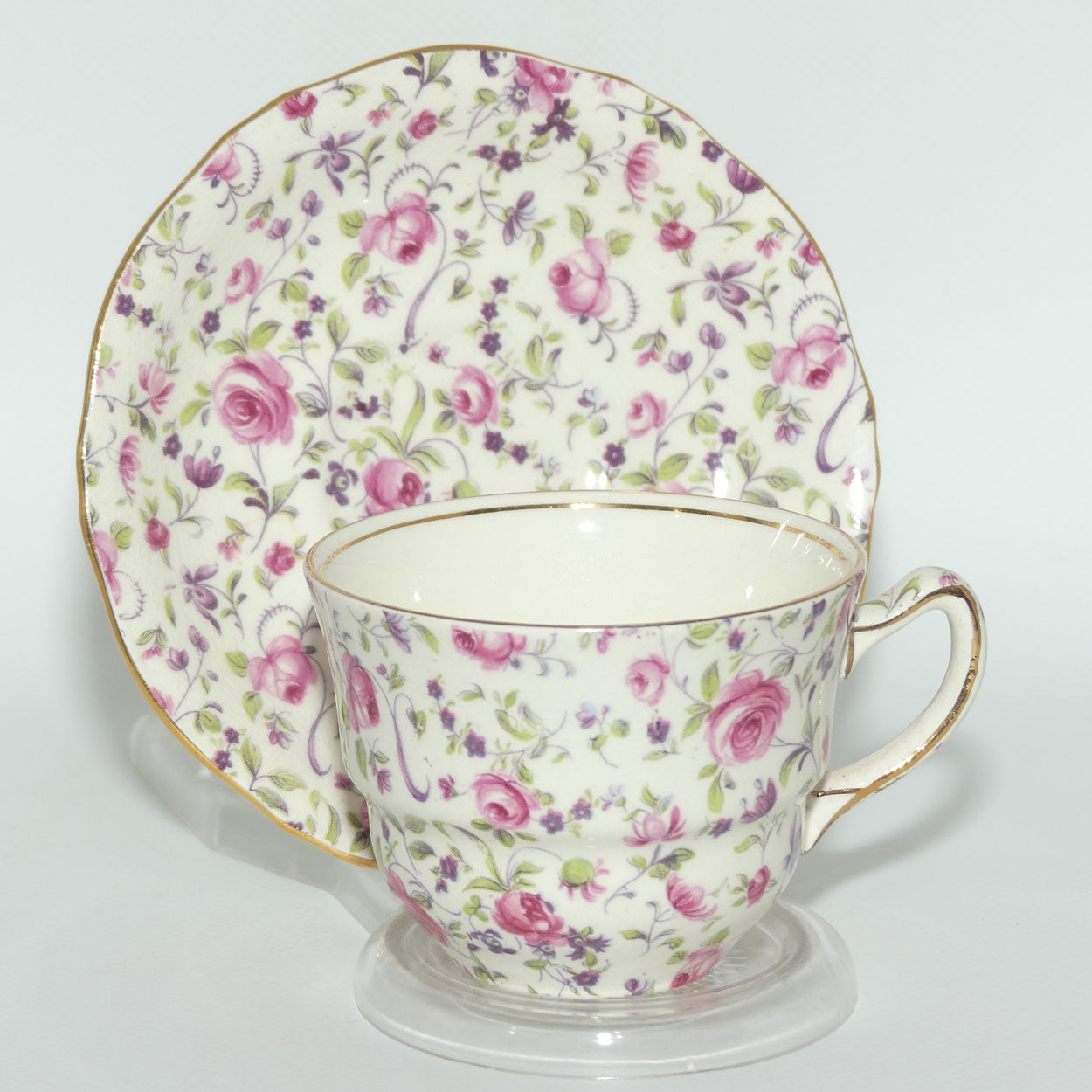 Royal Winton Roses Chintz tea duo