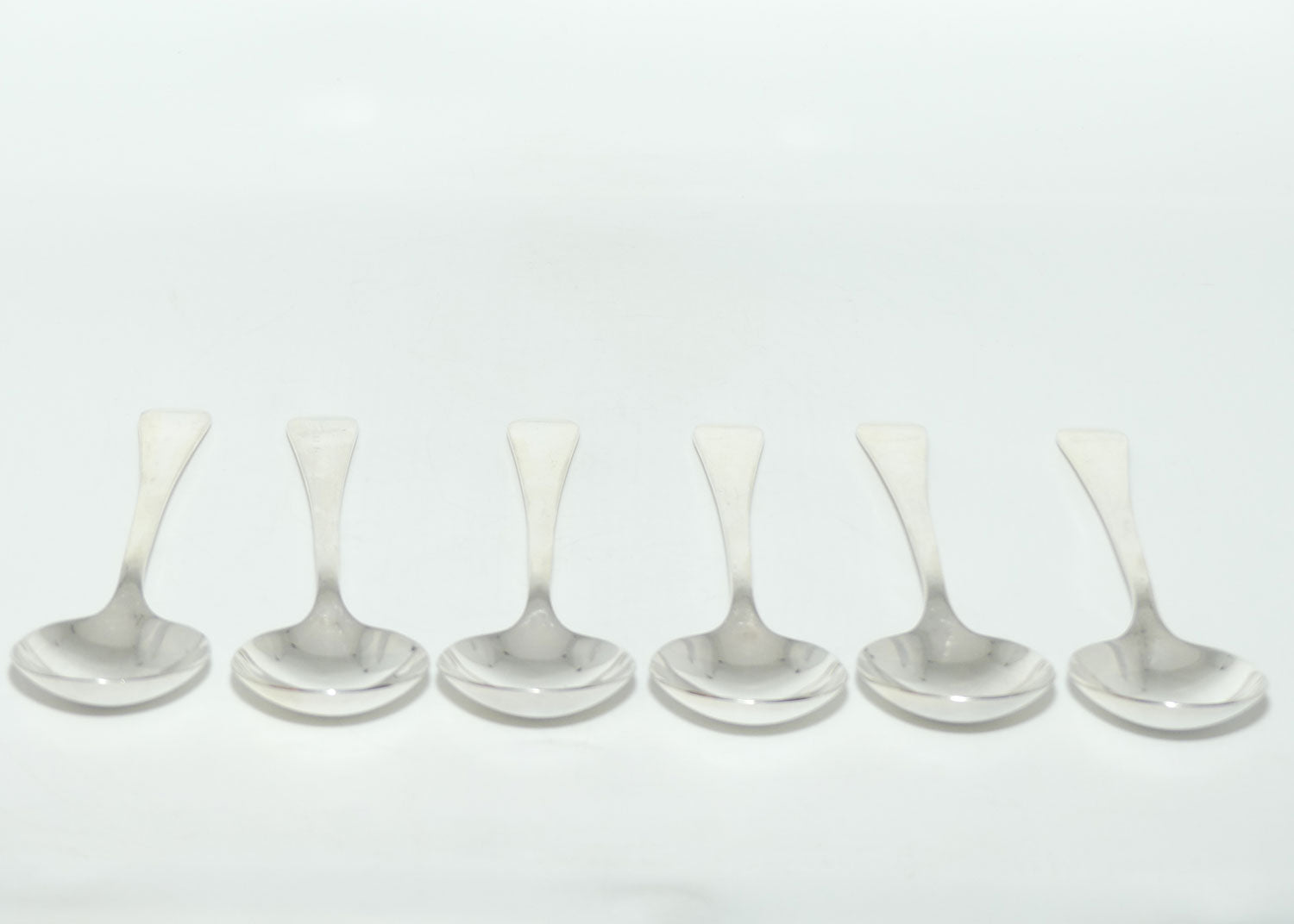 Set of 6 Grosvenor Plate | Silver Plated Old English Pattern soup spoons | 16.5cm