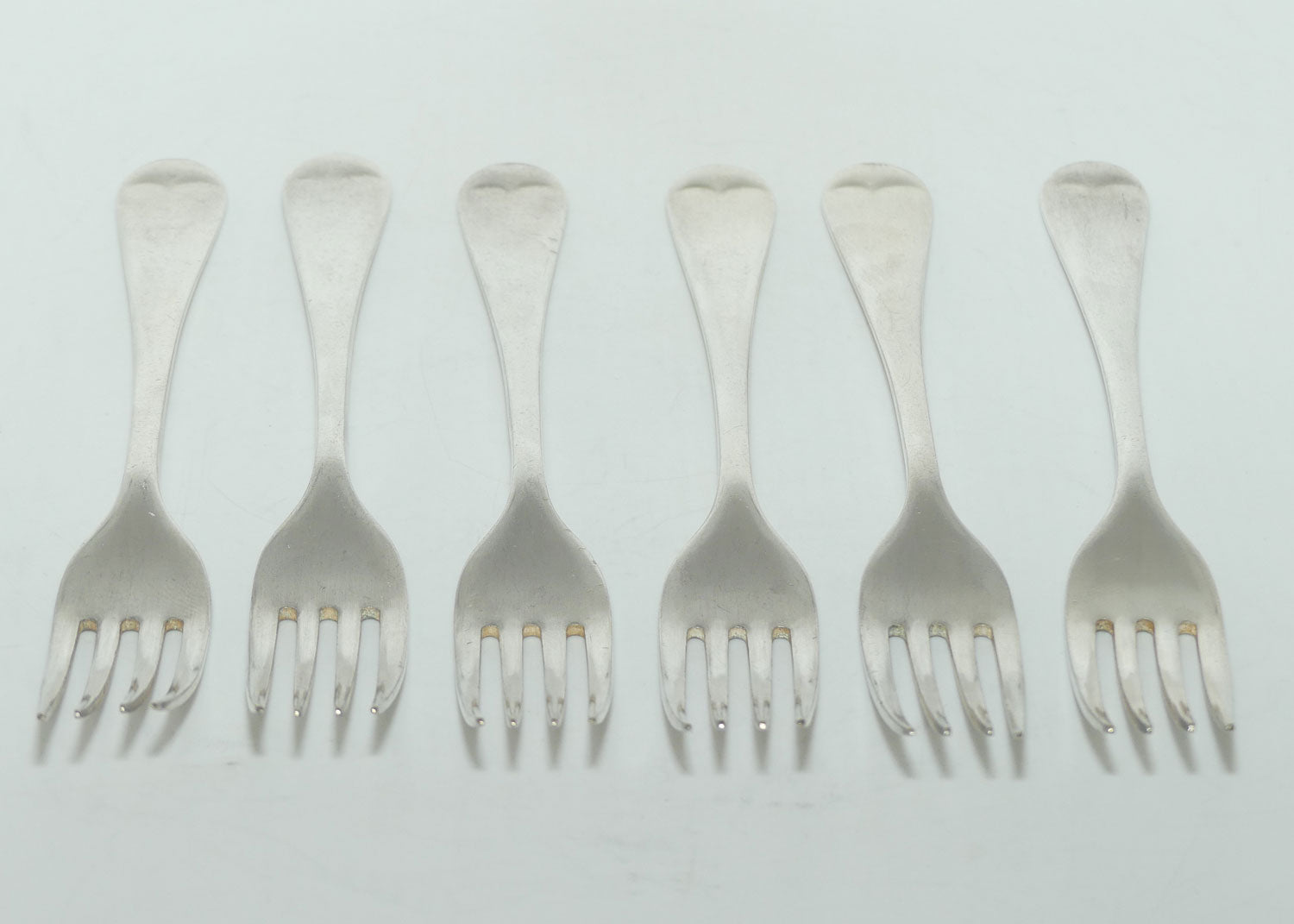 Set of 6 Grosvenor Plate | Silver Plated Old English Pattern salad Forks | 19cm