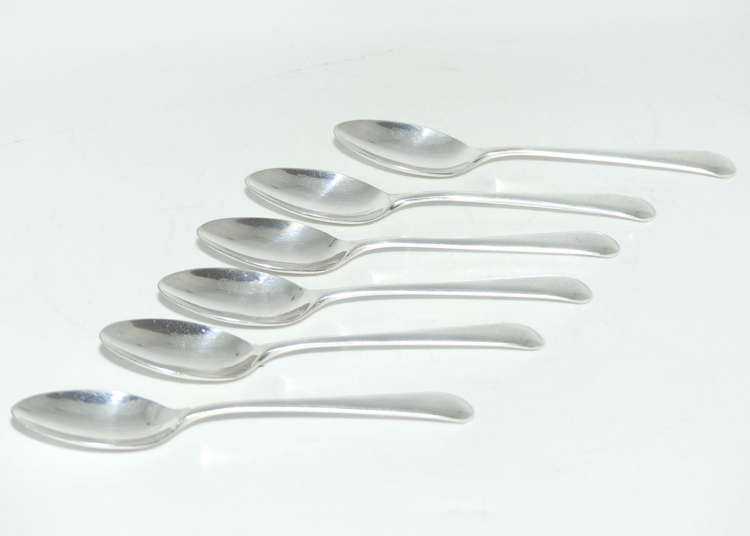 Set of 6 Grosvenor Plate | Silver Plated Old English Pattern tea spoons | 13.2cm