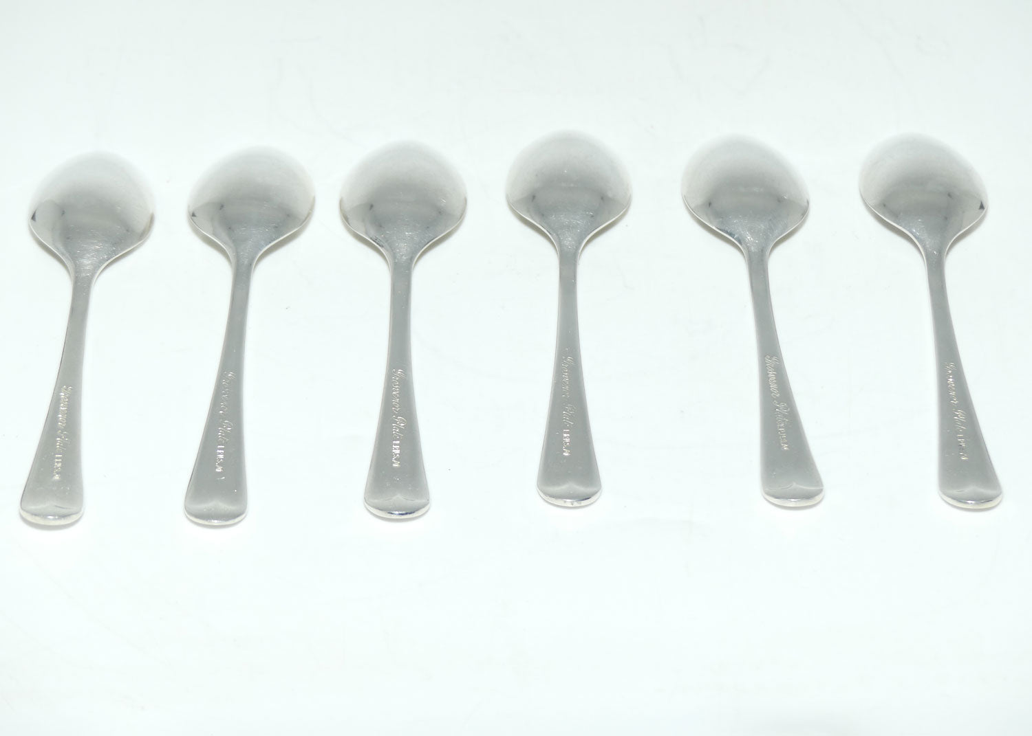 Set of 6 Grosvenor Plate | Silver Plated Old English Pattern tea spoons | 13.2cm