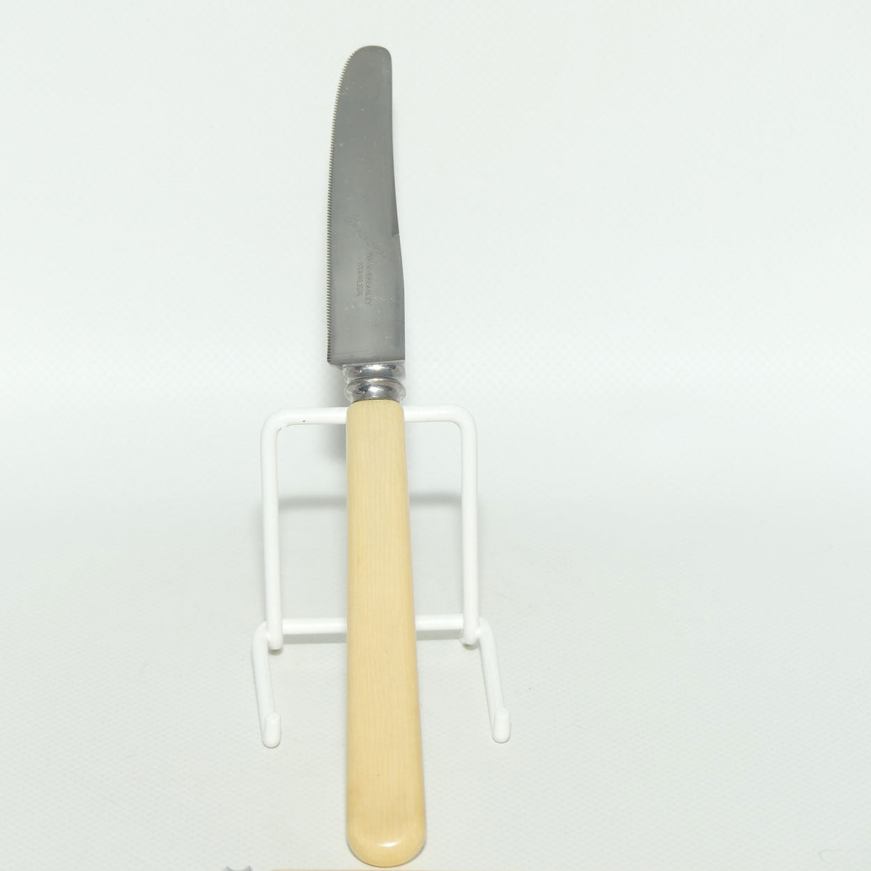 Set of 6 Grosvenor Firth Brierly Stainless | Faux Bone Handle Knives | Serated | 21cm
