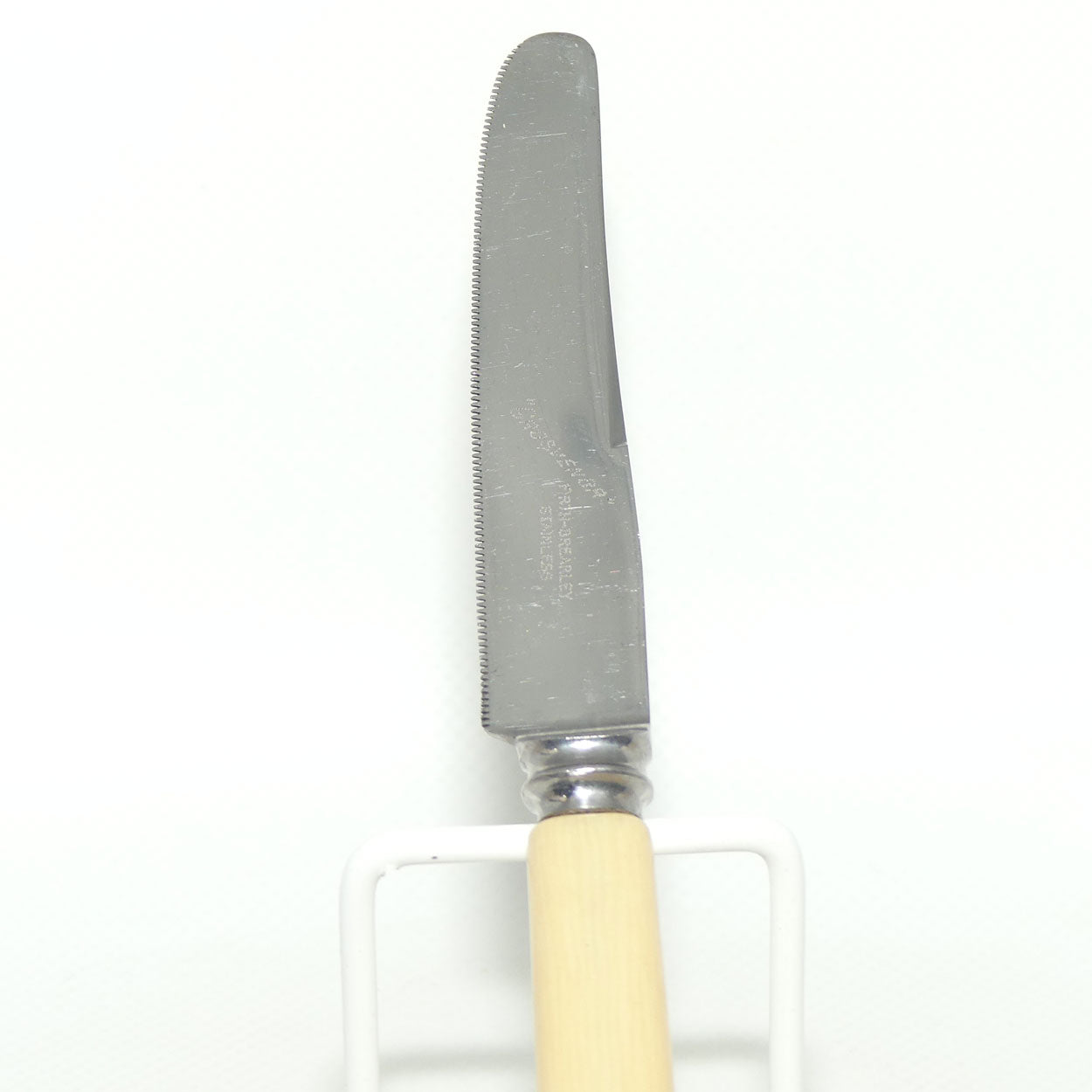 Set of 6 Grosvenor Firth Brierly Stainless | Faux Bone Handle Knives | Serated | 21cm