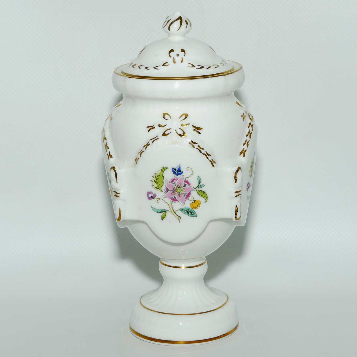 Minton Bone China Haddon Hall pattern Marlow shape lidded urn