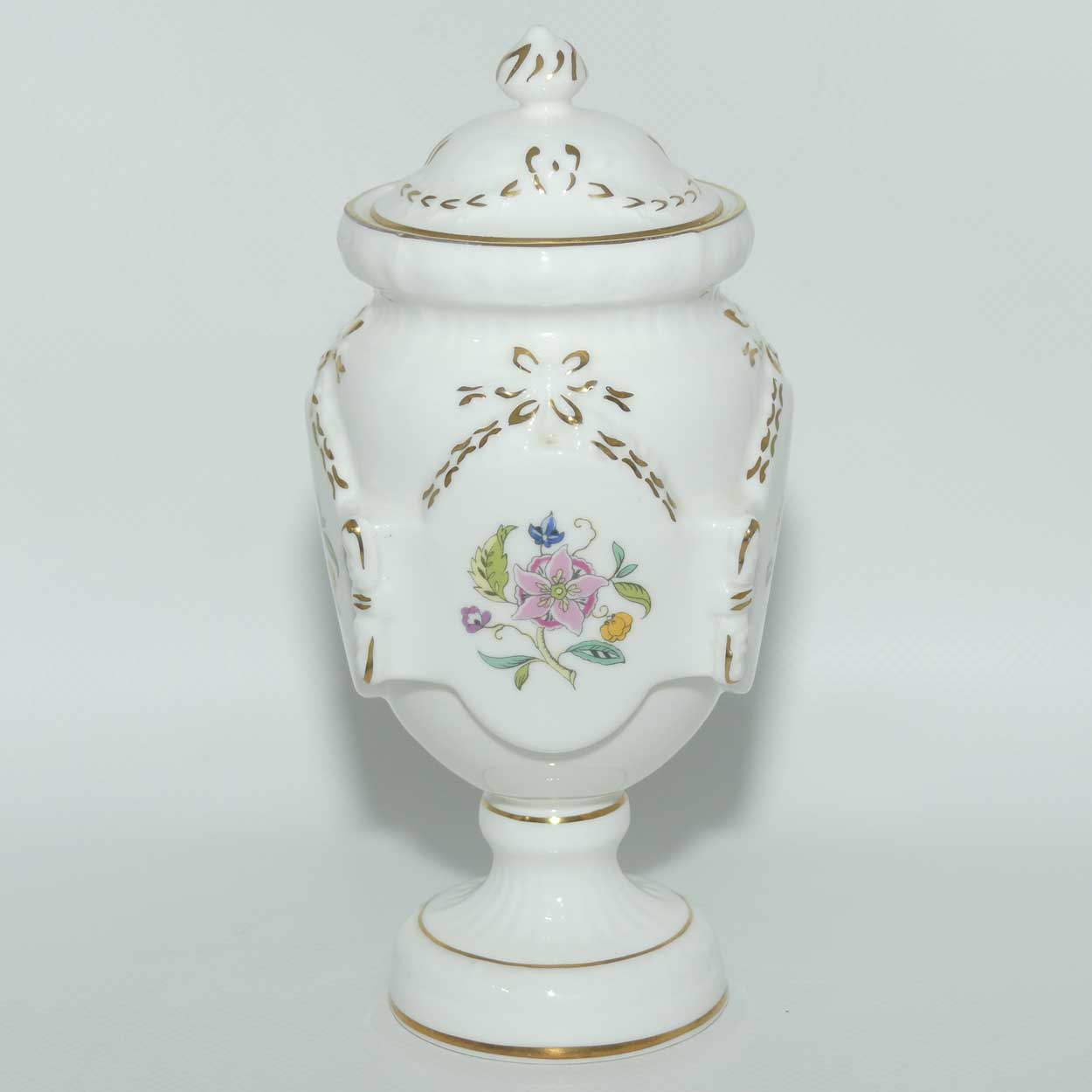 Minton Bone China Haddon Hall pattern Marlow shape lidded urn