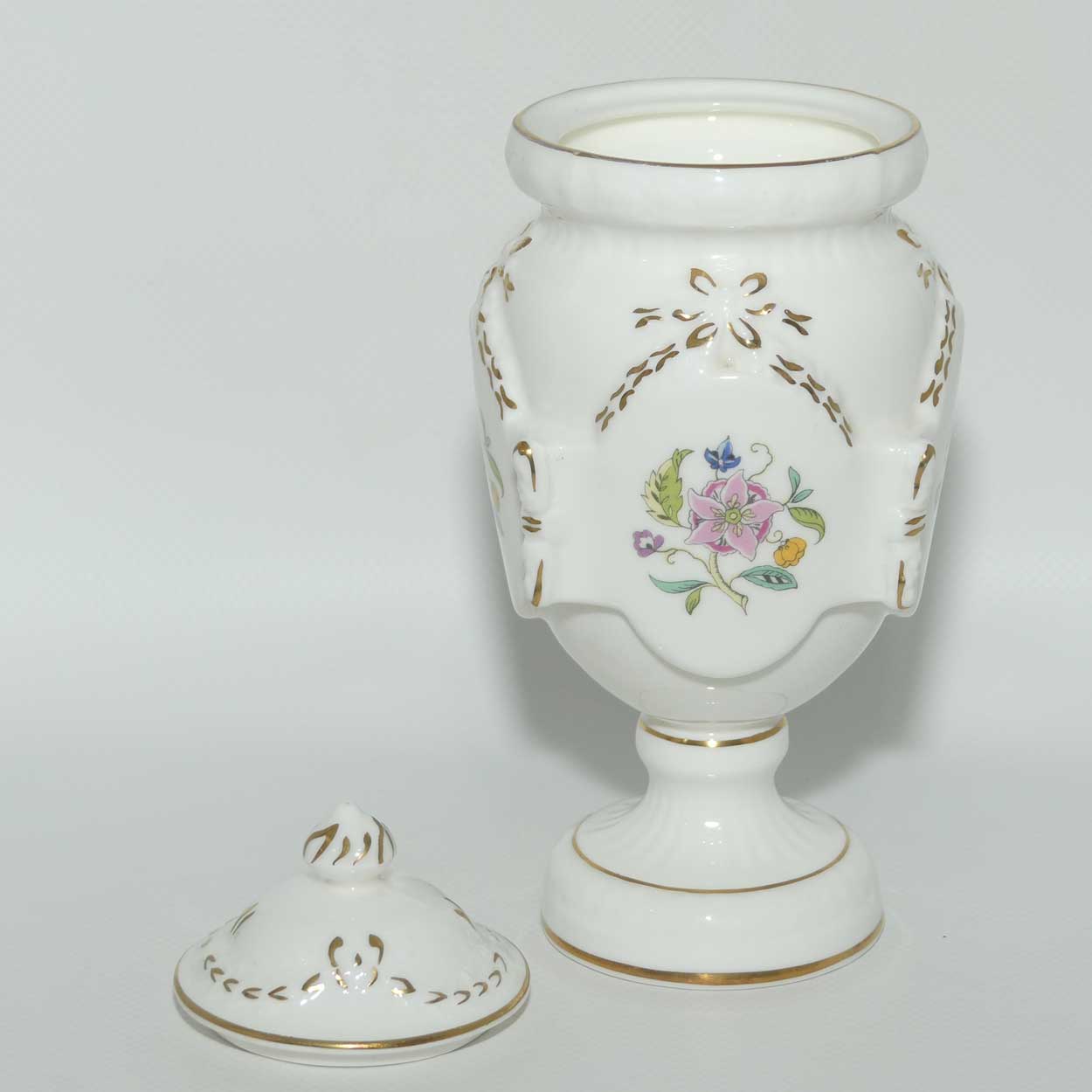 Minton Bone China Haddon Hall pattern Marlow shape lidded urn