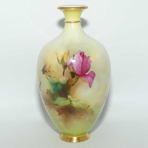 Royal Worcester hand painted Hadley Roses vase | 294A | Arthur Chidley