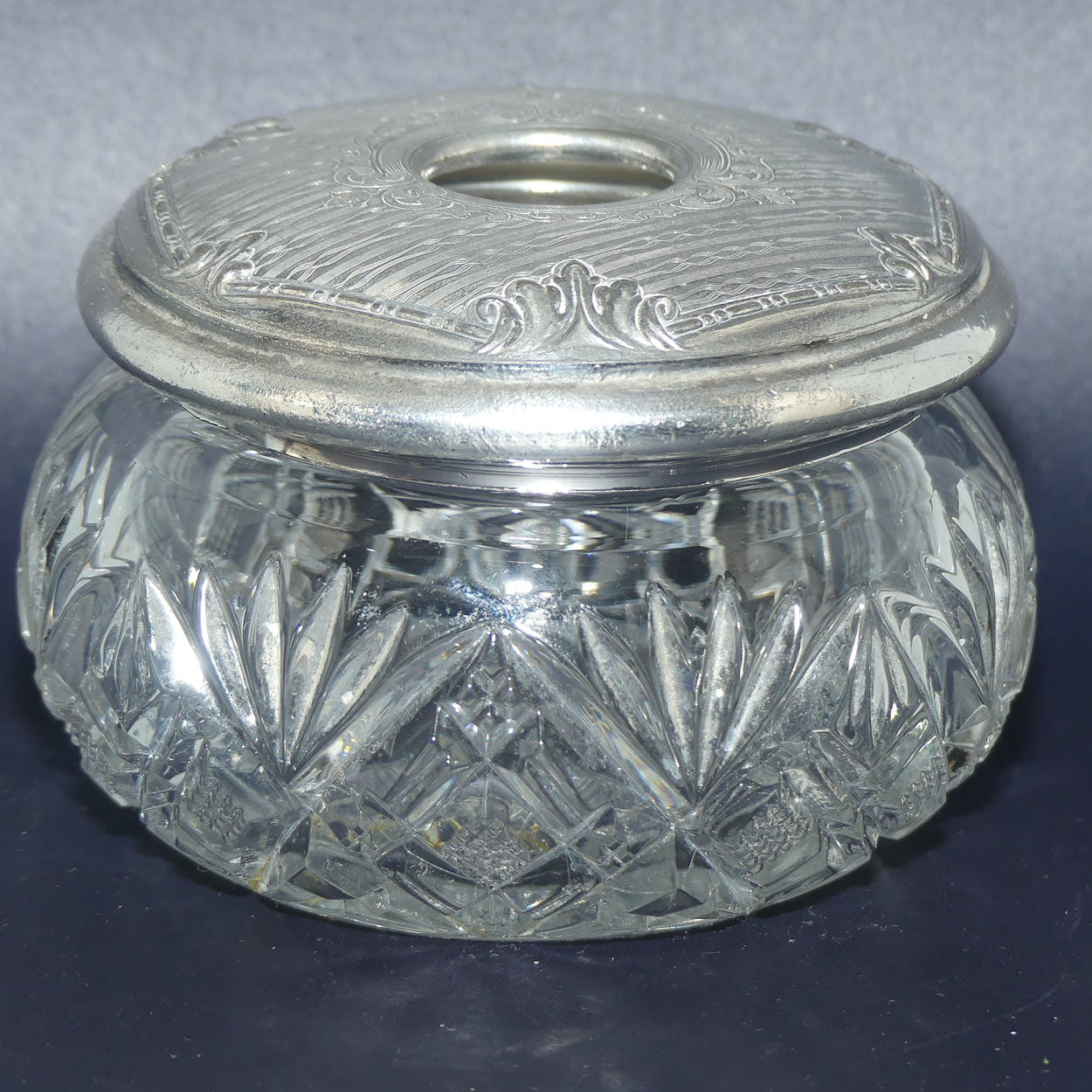 Homan Manufacturing Corp USA White Metal | Britannia Metal crystal base hair tidy