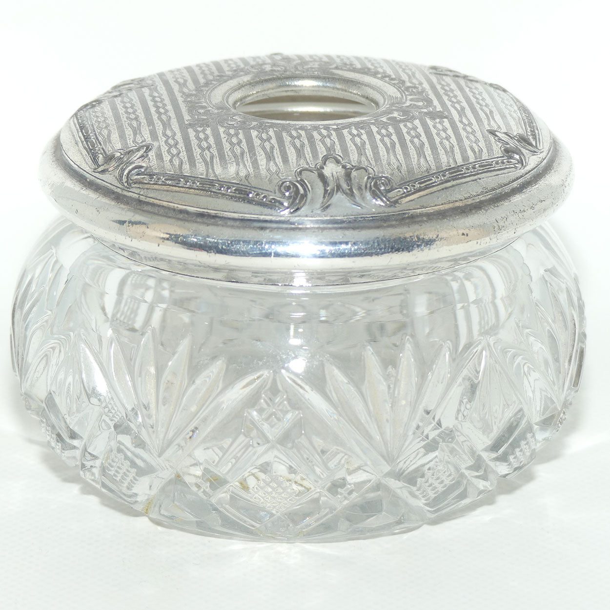 Homan Manufacturing Corp USA White Metal | Britannia Metal crystal base hair tidy