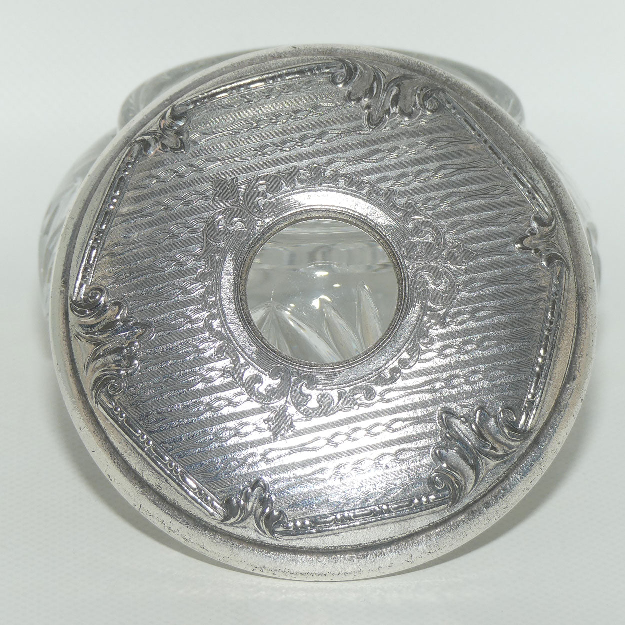 Homan Manufacturing Corp USA White Metal | Britannia Metal crystal base hair tidy