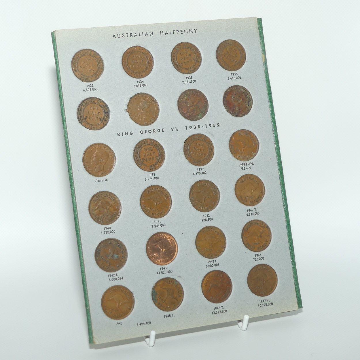 Hendo Australian Coin Album | Half Penny Set Complete but no 1923