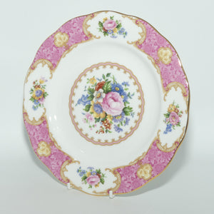 Royal Albert Bone China Lady Carlyle round plate | 20.5cm | © 1946 Royal Albert Ltd stamp