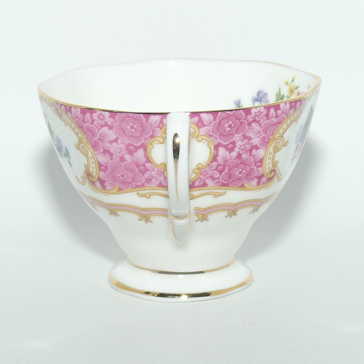 Royal Albert Bone China Lady Carlyle trio | Pink | Malvern | © 1944 Royal Albert Ltd