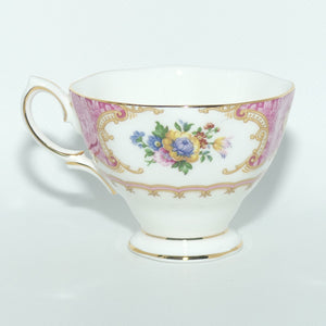 Royal Albert Bone China Lady Carlyle trio | Pink | Malvern | © 1944 Royal Albert Ltd