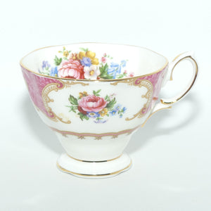 Royal Albert Bone China Lady Carlyle trio | Pink | Malvern | early stamp