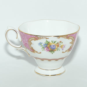 Royal Albert Bone China Lady Carlyle trio | Pink | Malvern | early stamp