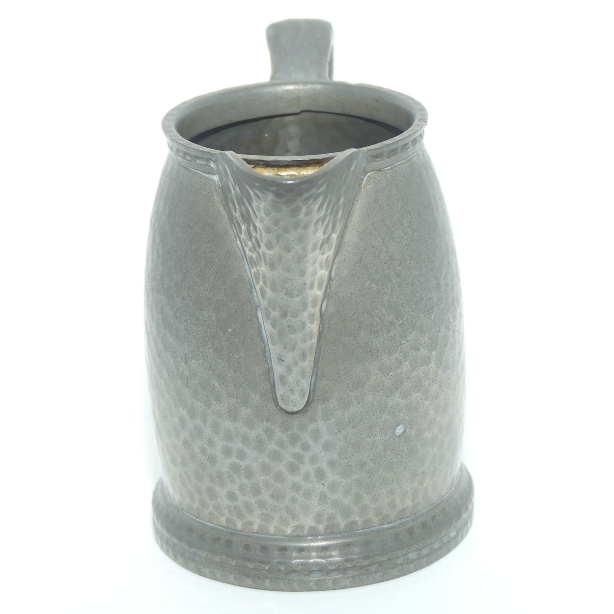 English Arts and Crafts | Hampden Pewter hand beaten milk jug