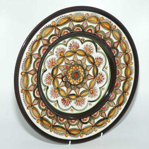 Gebruder Haas Handarbeit Liechtenstein mid century pottery plate | Aztec design