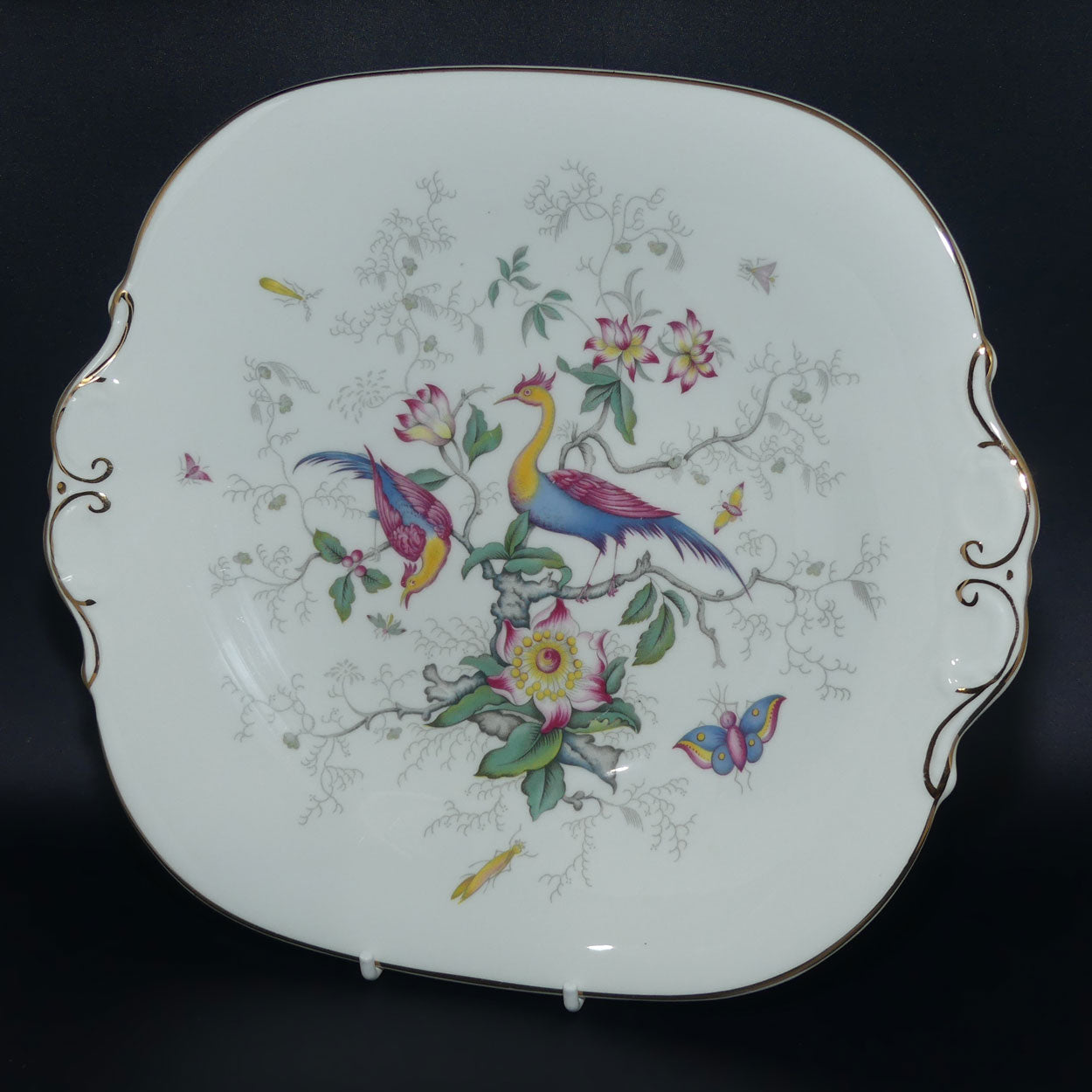 Coalport Bone China | Tulip Tree pattern | handled cake plate