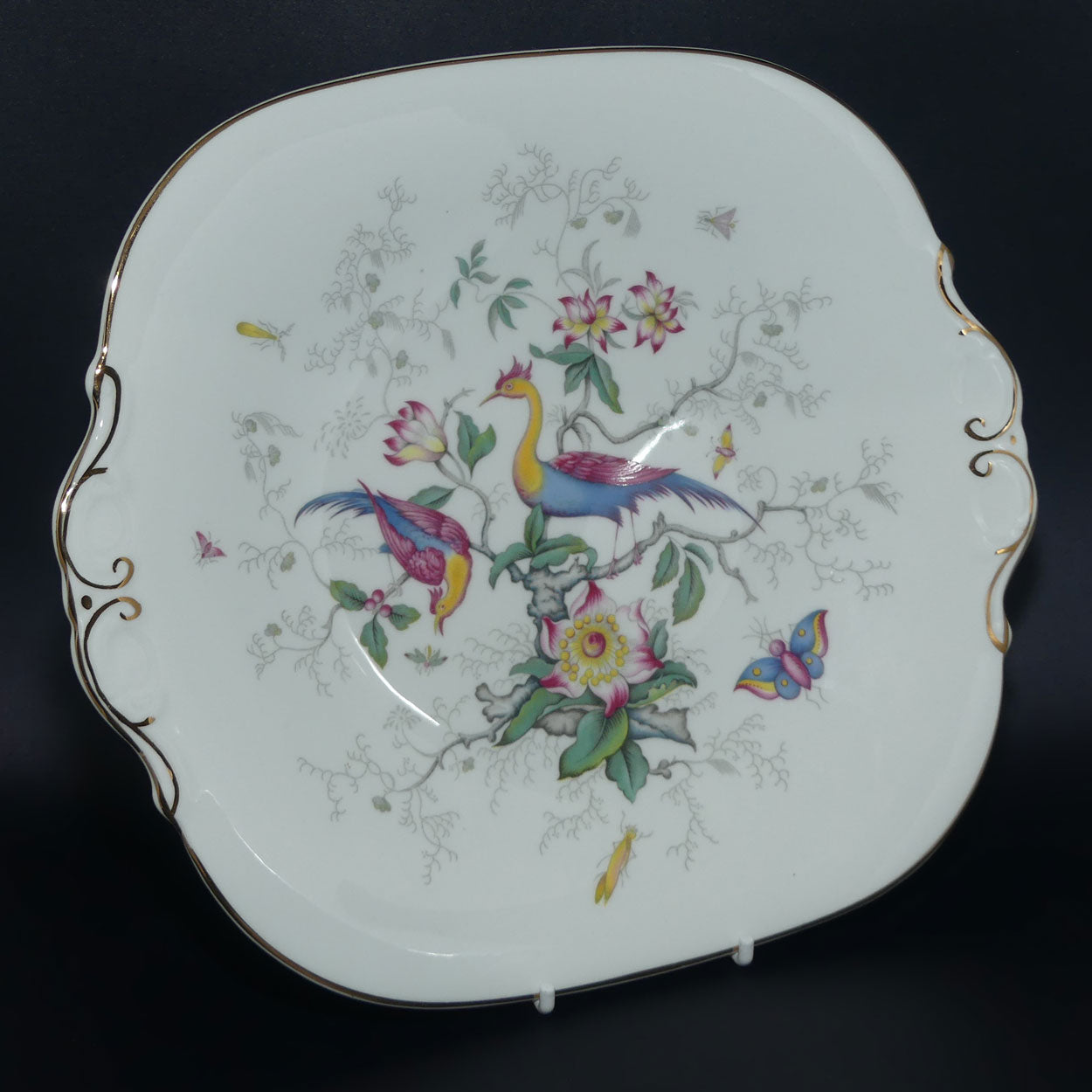 Coalport Bone China | Tulip Tree pattern | handled cake plate