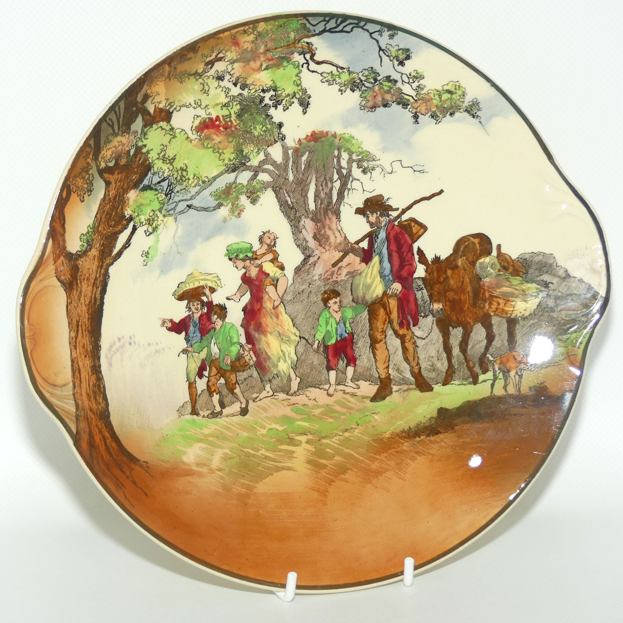 Royal Doulton Gleaners and Gypsies round handled cake plate D4983