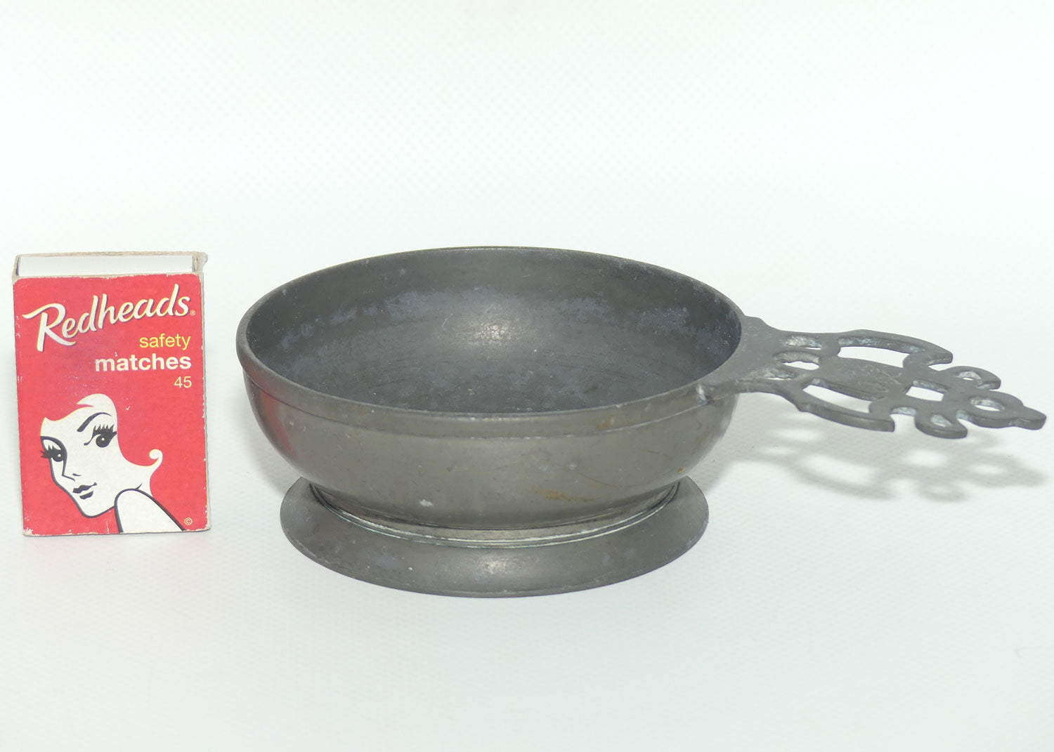 French late 18th to early 19th Century Pewter handled Porringer