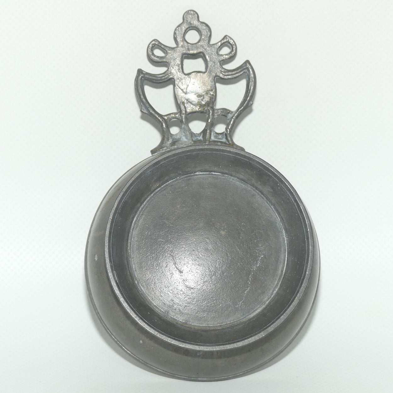 French late 18th to early 19th Century Pewter handled Porringer