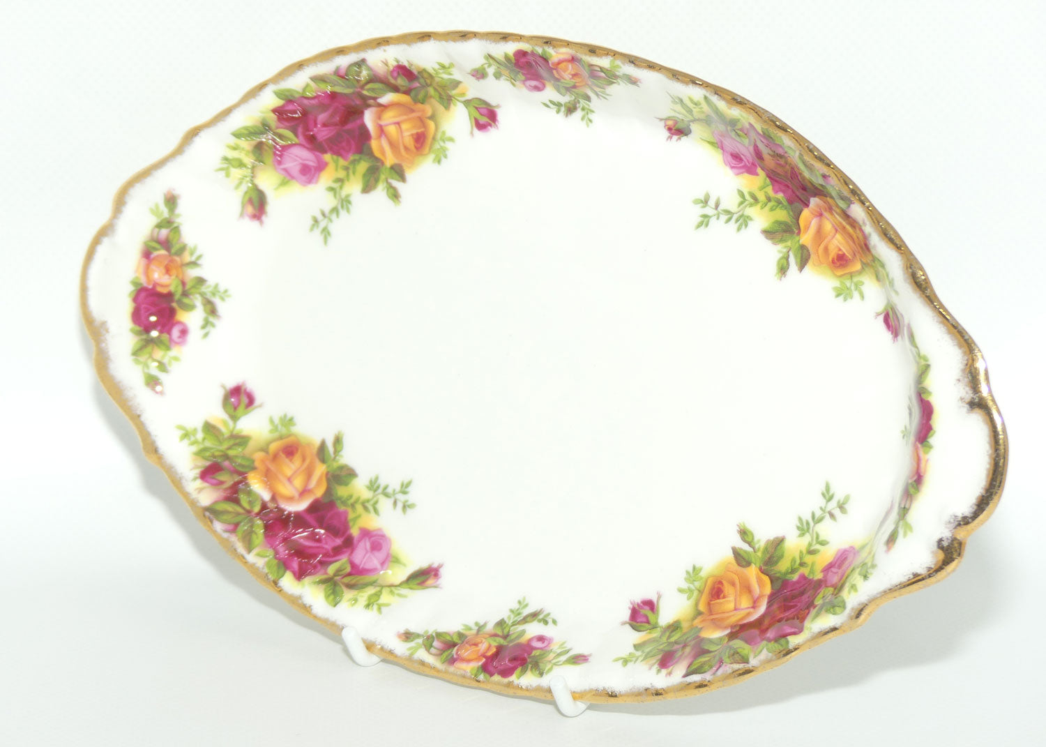 Royal Albert Bone China England Old Country Roses Oval Milk and Sugar Tray | 15cm  | Early Backstamp | #1