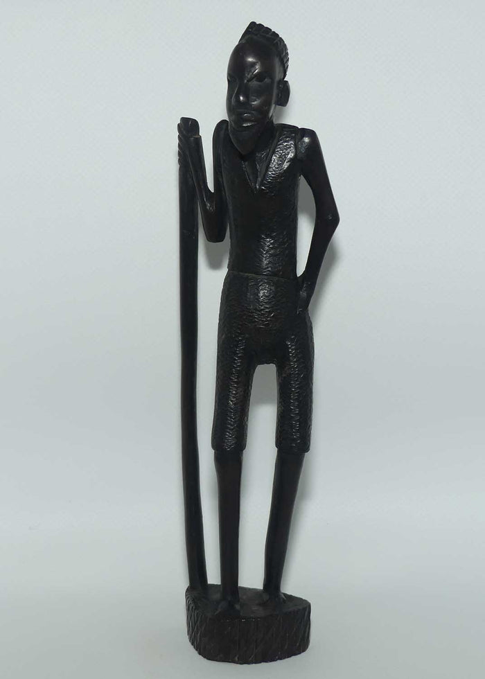 African | Kenyan Ebony Carved Massai Warrior