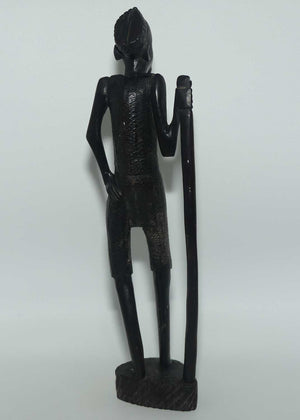 African | Kenyan Ebony Carved Massai Warrior