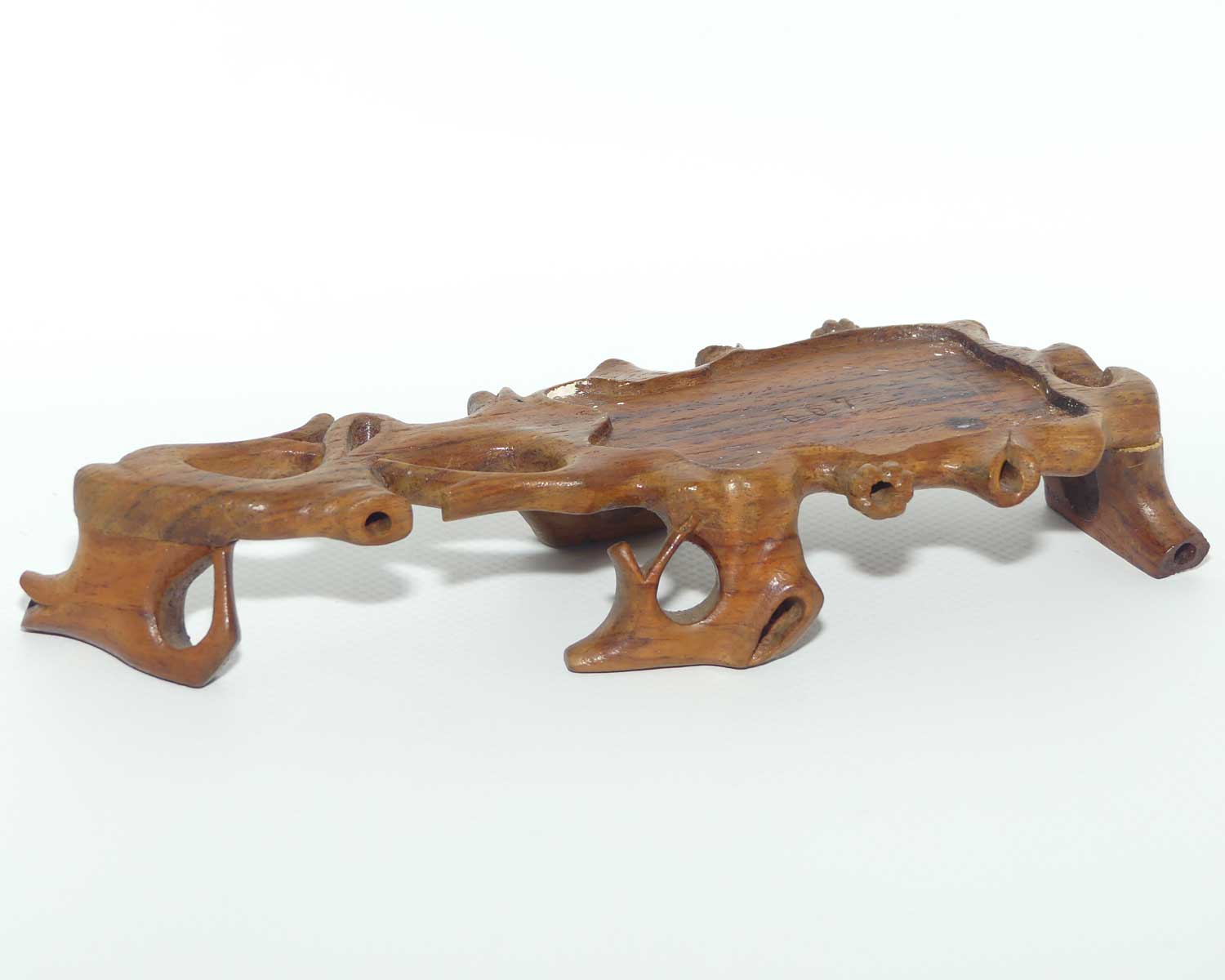 Mid 20th Century Chinese Black Jade Pheasant on wooden stand
