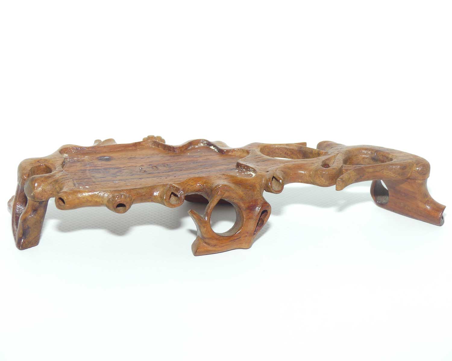 Mid 20th Century Chinese Black Jade Pheasant on wooden stand