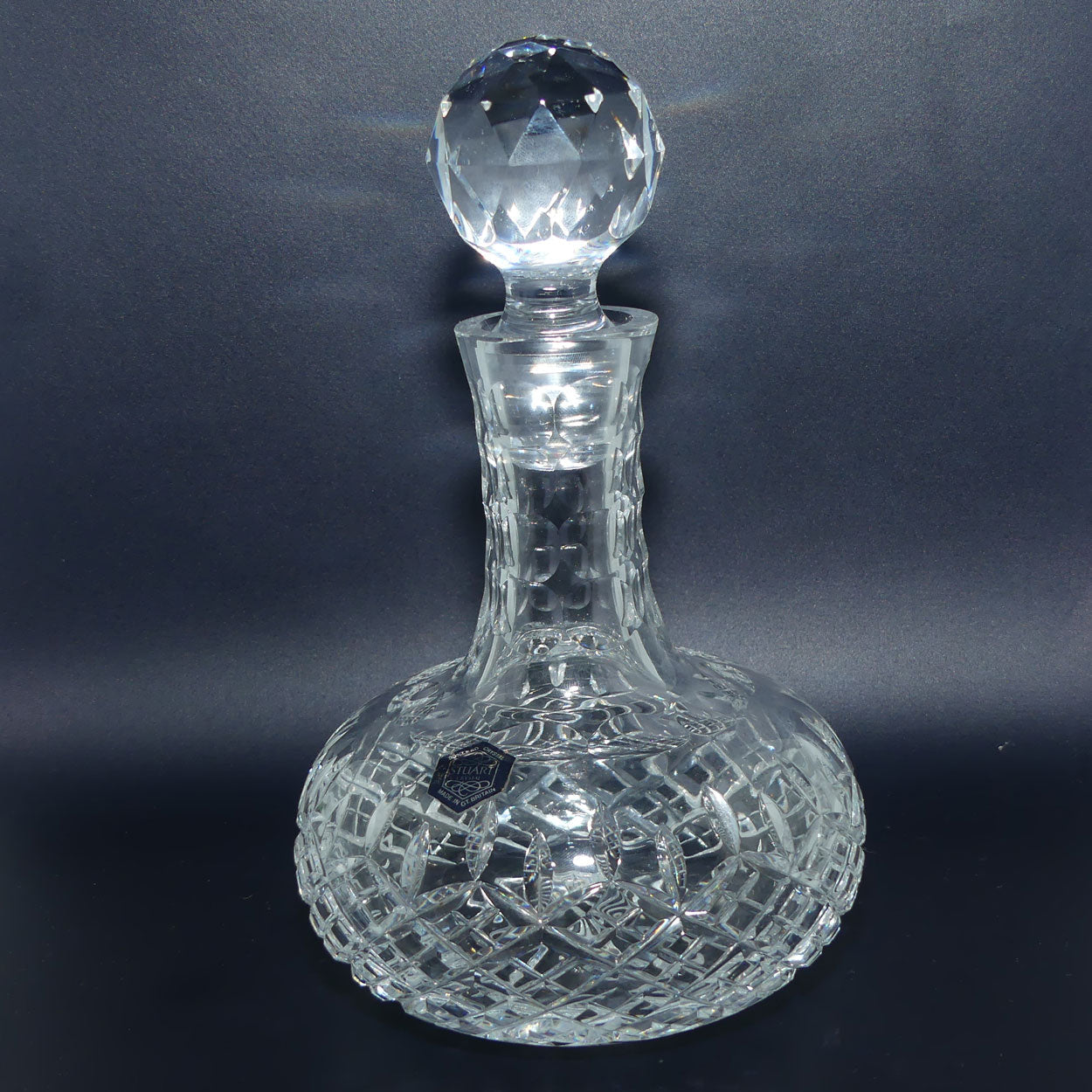 Stuart Crystal | Hardwicke pattern | Round base decanter