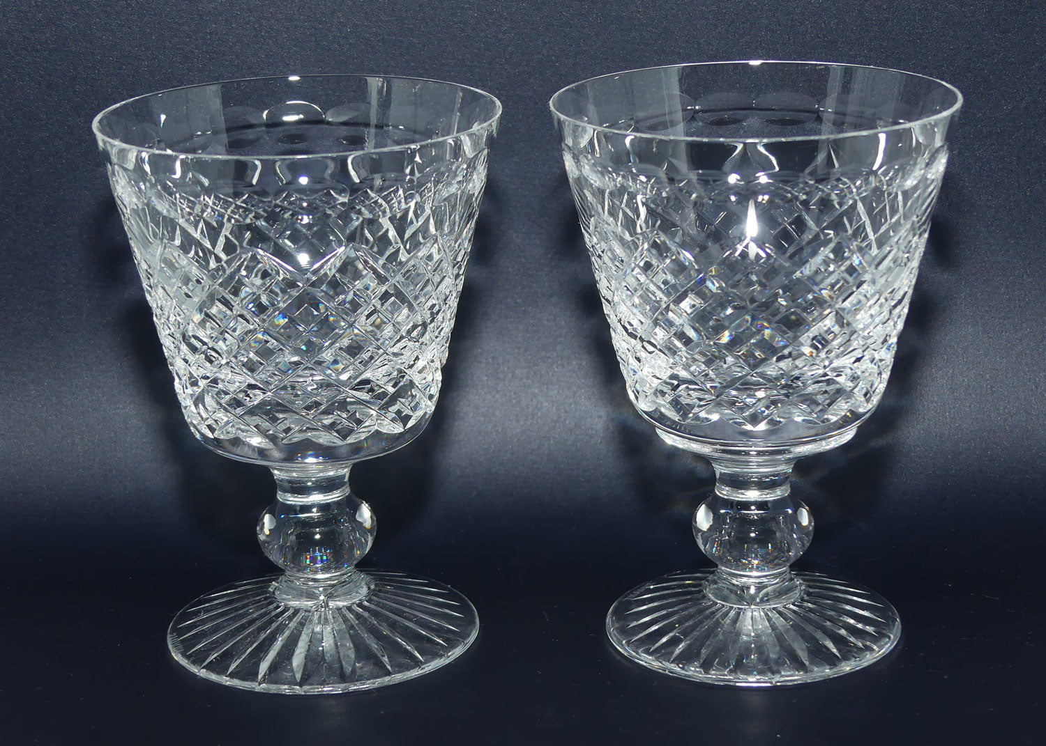 Stuart Crystal | Hardwicke pattern | Round stem | Set of 6 Wine Glasses