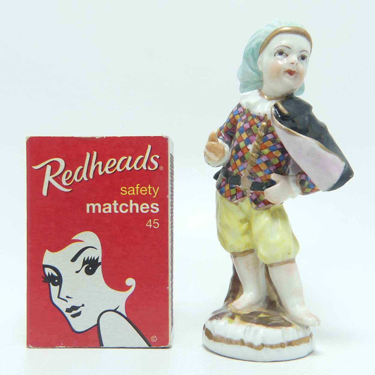 early Berlin Porcelain Harlequin miniature figure c.1850