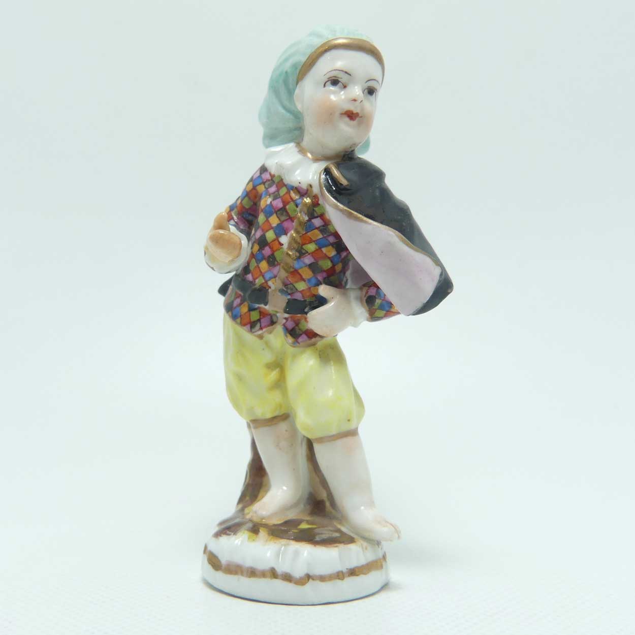 early Berlin Porcelain Harlequin miniature figure c.1850