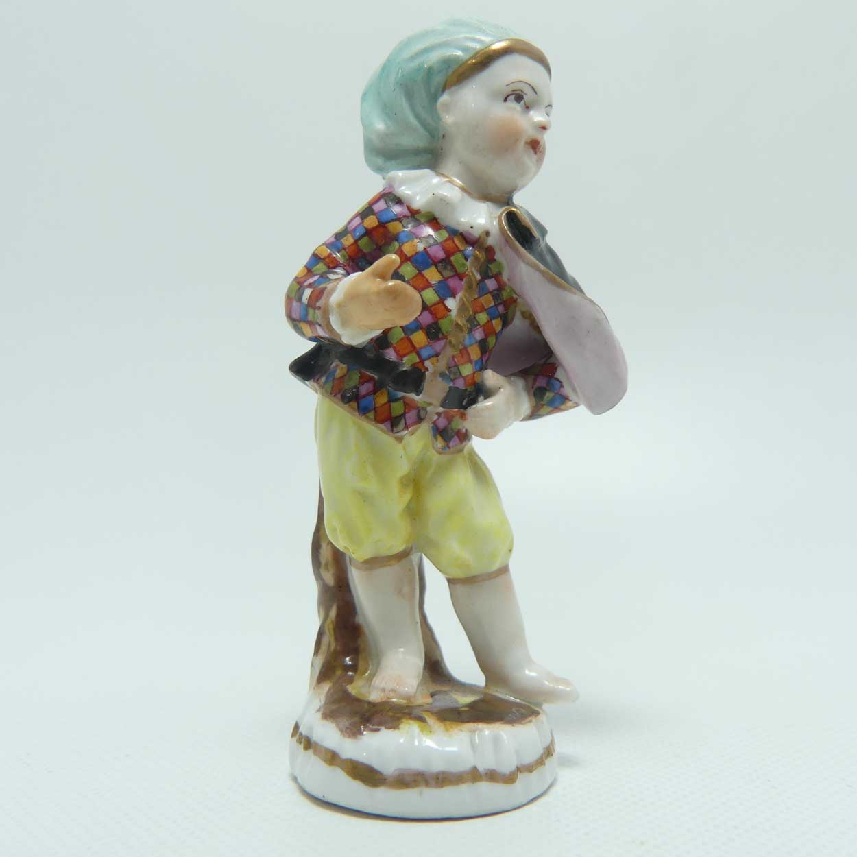 early Berlin Porcelain Harlequin miniature figure c.1850