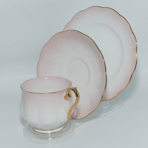 Royal Albert Bone China | Rainbow Series | Pale Pink and Gilt trio