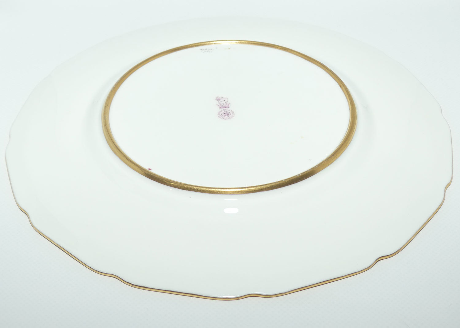 Royal Doulton plate | Hand painted by Charles Hart | Red, Yellow and Pink Roses and superb gilding