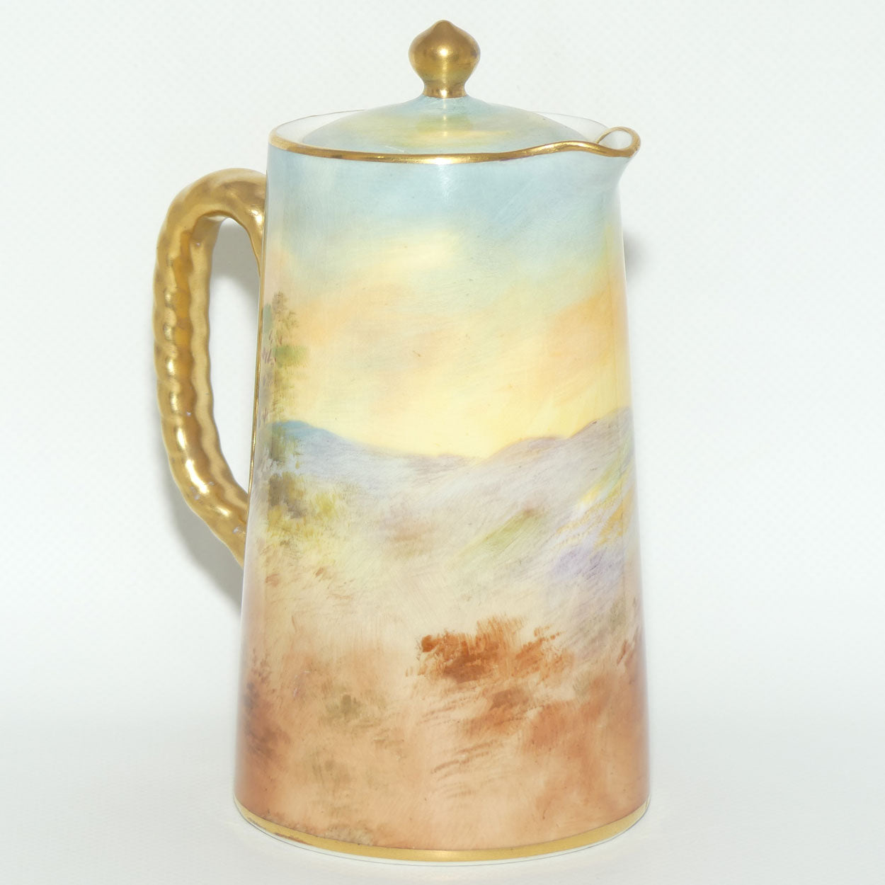 Royal Doulton hand painted Dover Castle water pot by Charles Hart