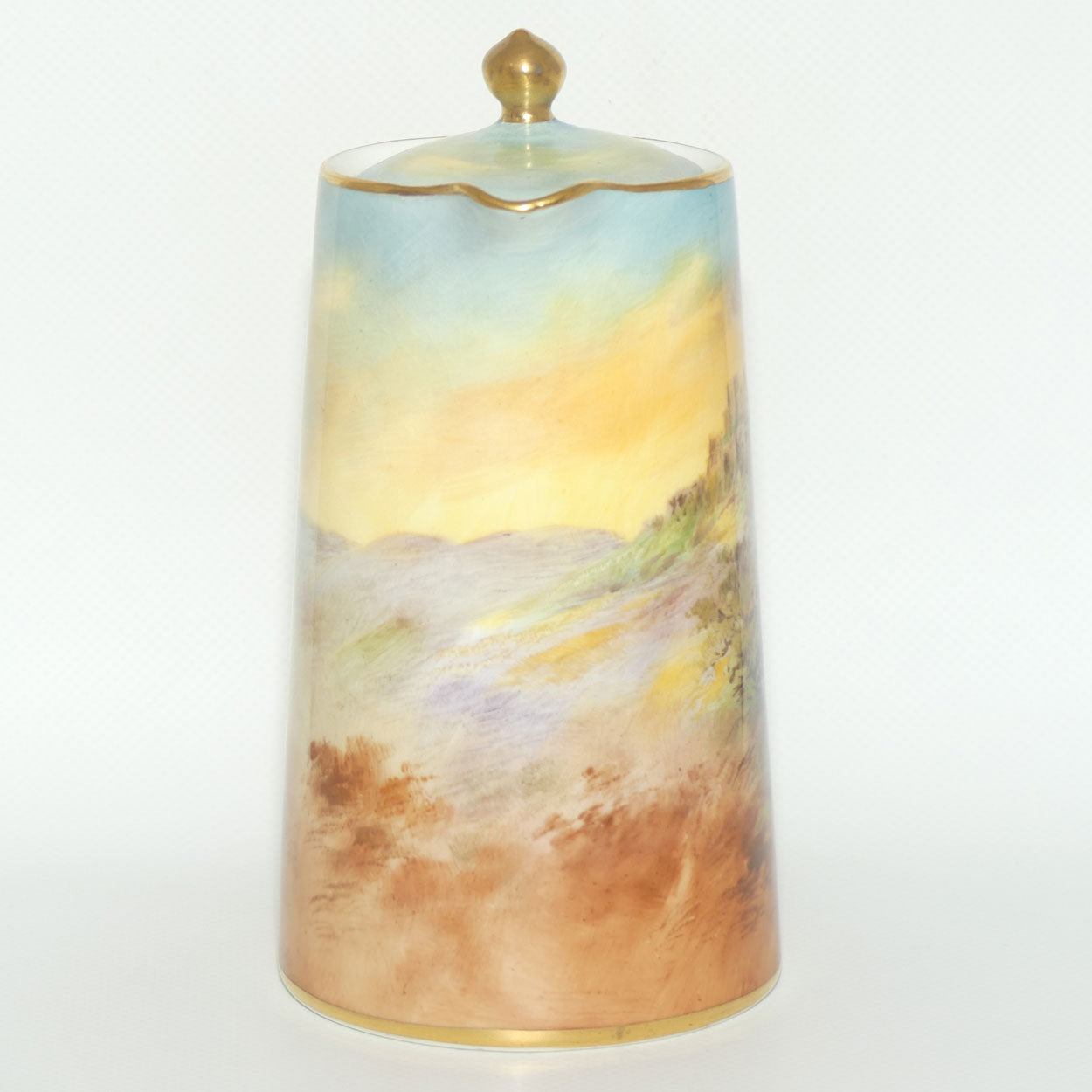 Royal Doulton hand painted Dover Castle water pot by Charles Hart