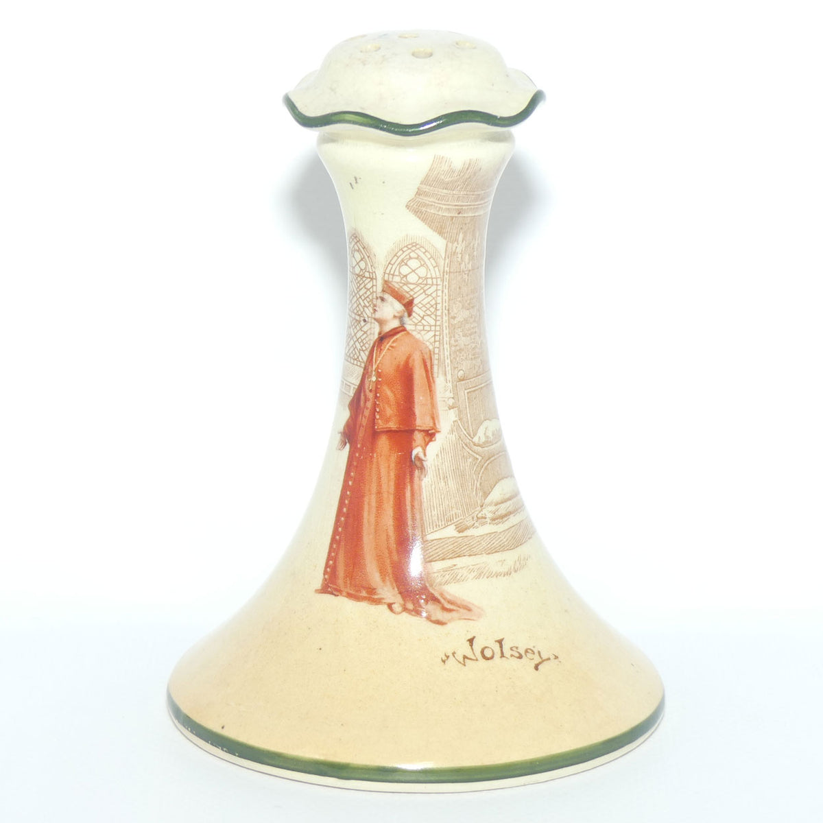 Royal Doulton Shakespearean hatpin holder D3746 Wolsey
