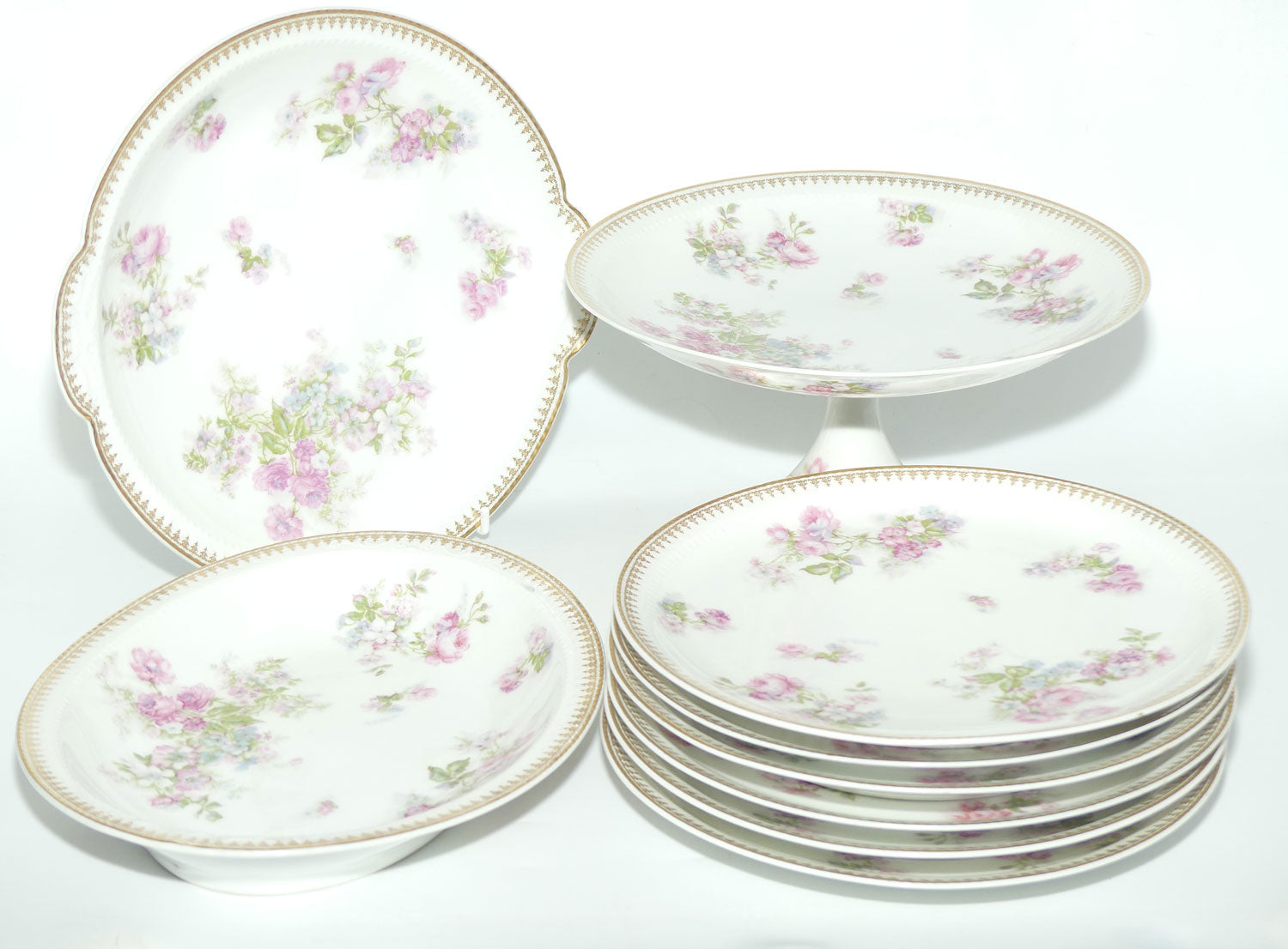 Haviland & Co Limoges France 9 piece sweets set